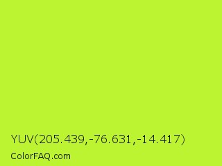 YUV 205.439,-76.631,-14.417 Color Image