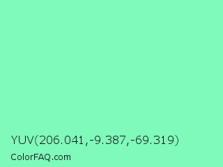 YUV 206.041,-9.387,-69.319 Color Image