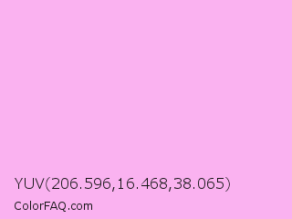 YUV 206.596,16.468,38.065 Color Image