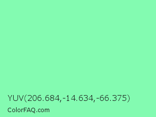 YUV 206.684,-14.634,-66.375 Color Image