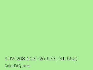 YUV 208.103,-26.673,-31.662 Color Image
