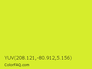 YUV 208.121,-80.912,5.156 Color Image