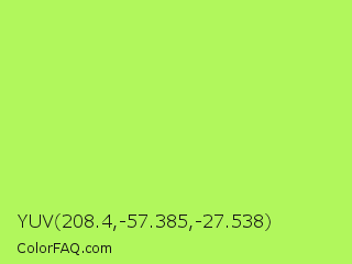 YUV 208.4,-57.385,-27.538 Color Image