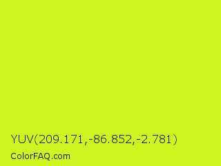 YUV 209.171,-86.852,-2.781 Color Image