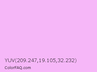 YUV 209.247,19.105,32.232 Color Image