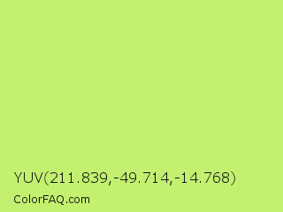 YUV 211.839,-49.714,-14.768 Color Image