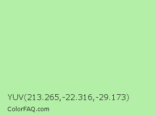 YUV 213.265,-22.316,-29.173 Color Image