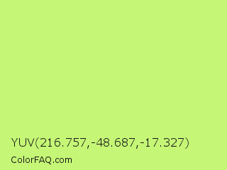 YUV 216.757,-48.687,-17.327 Color Image