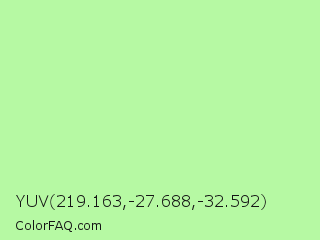 YUV 219.163,-27.688,-32.592 Color Image