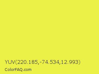 YUV 220.185,-74.534,12.993 Color Image
