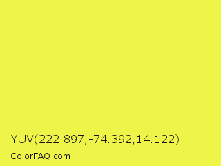 YUV 222.897,-74.392,14.122 Color Image