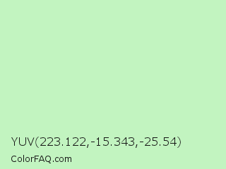 YUV 223.122,-15.343,-25.54 Color Image