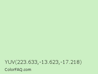 YUV 223.633,-13.623,-17.218 Color Image