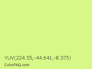 YUV 224.55,-44.641,-8.375 Color Image