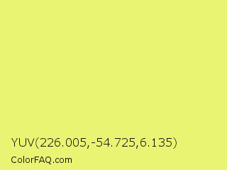 YUV 226.005,-54.725,6.135 Color Image