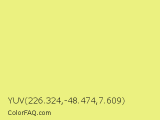 YUV 226.324,-48.474,7.609 Color Image