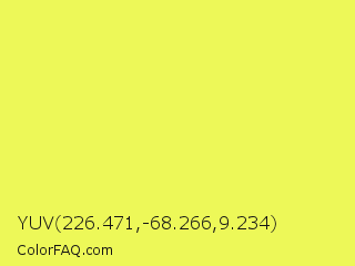YUV 226.471,-68.266,9.234 Color Image