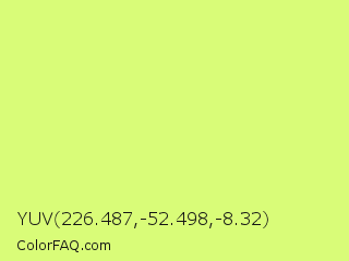 YUV 226.487,-52.498,-8.32 Color Image