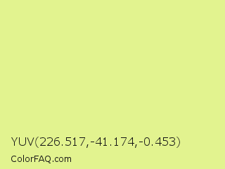 YUV 226.517,-41.174,-0.453 Color Image