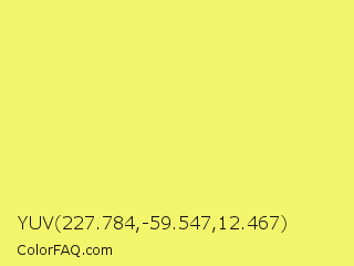 YUV 227.784,-59.547,12.467 Color Image