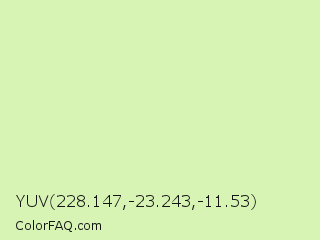 YUV 228.147,-23.243,-11.53 Color Image