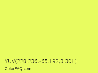 YUV 228.236,-65.192,3.301 Color Image