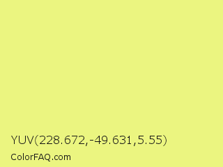 YUV 228.672,-49.631,5.55 Color Image