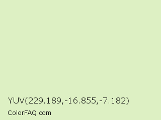 YUV 229.189,-16.855,-7.182 Color Image