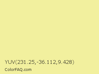 YUV 231.25,-36.112,9.428 Color Image