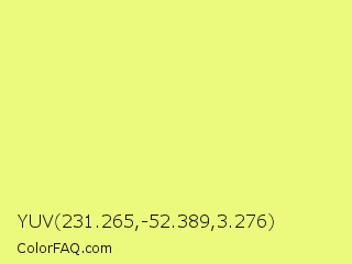 YUV 231.265,-52.389,3.276 Color Image