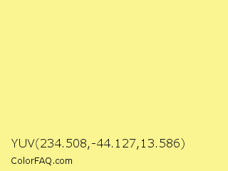 YUV 234.508,-44.127,13.586 Color Image