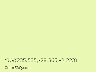 YUV 235.535,-28.365,-2.223 Color Image
