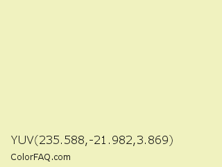 YUV 235.588,-21.982,3.869 Color Image
