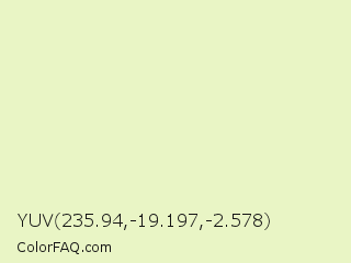 YUV 235.94,-19.197,-2.578 Color Image