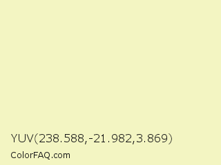 YUV 238.588,-21.982,3.869 Color Image
