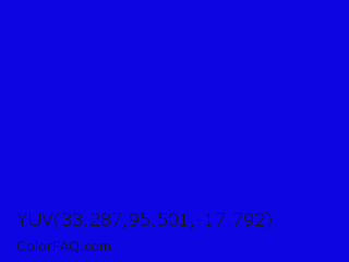 YUV 33.287,95.501,-17.792 Color Image
