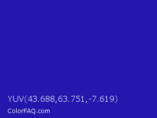 YUV 43.688,63.751,-7.619 Color Image
