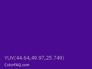 YUV 44.64,49.97,25.749 Color Image