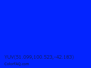 YUV 51.099,100.523,-42.183 Color Image
