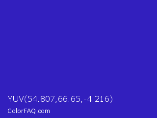 YUV 54.807,66.65,-4.216 Color Image