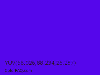 YUV 56.026,88.234,26.287 Color Image