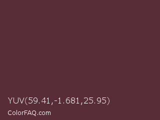 YUV 59.41,-1.681,25.95 Color Image