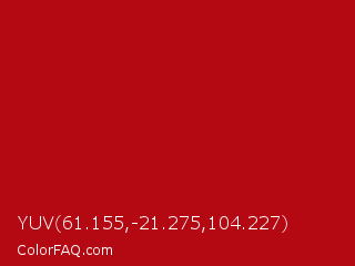 YUV 61.155,-21.275,104.227 Color Image