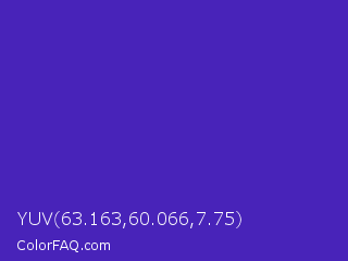 YUV 63.163,60.066,7.75 Color Image