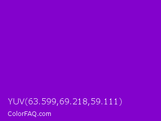 YUV 63.599,69.218,59.111 Color Image