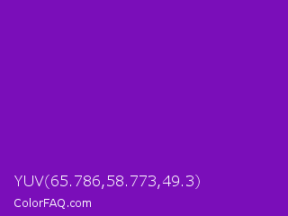 YUV 65.786,58.773,49.3 Color Image
