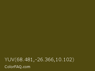 YUV 68.481,-26.366,10.102 Color Image