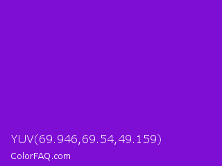 YUV 69.946,69.54,49.159 Color Image