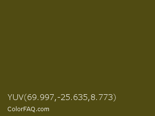 YUV 69.997,-25.635,8.773 Color Image