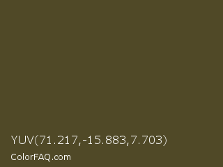 YUV 71.217,-15.883,7.703 Color Image